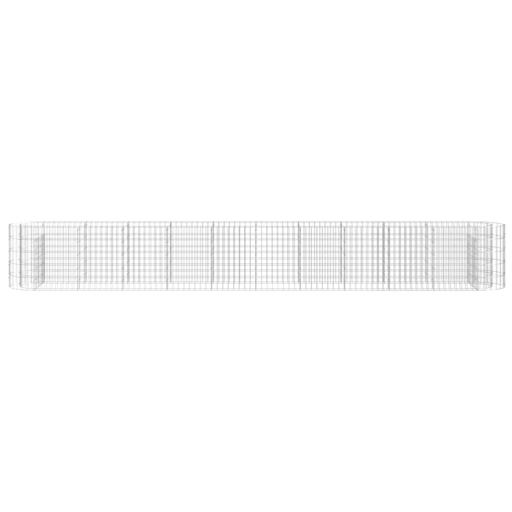 vidaXL Gabion Raised Bed Galvanised Iron 400x50x50 cm