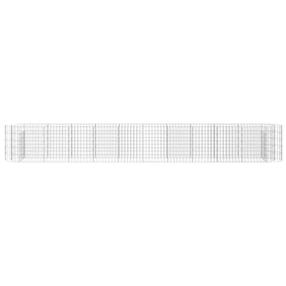 vidaXL Gabion Raised Bed Galvanised Iron 400x50x50 cm