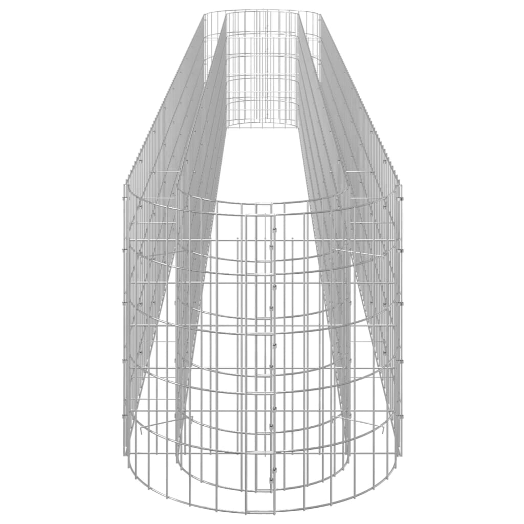 vidaXL Gabion Raised Bed Galvanised Iron 400x50x50 cm