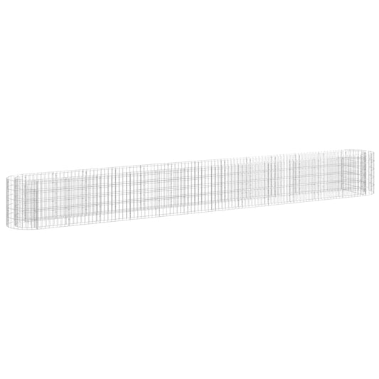 vidaXL Gabion Raised Bed Galvanised Iron 470x50x50 cm