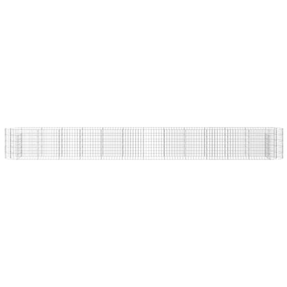 vidaXL Gabion Raised Bed Galvanised Iron 470x50x50 cm