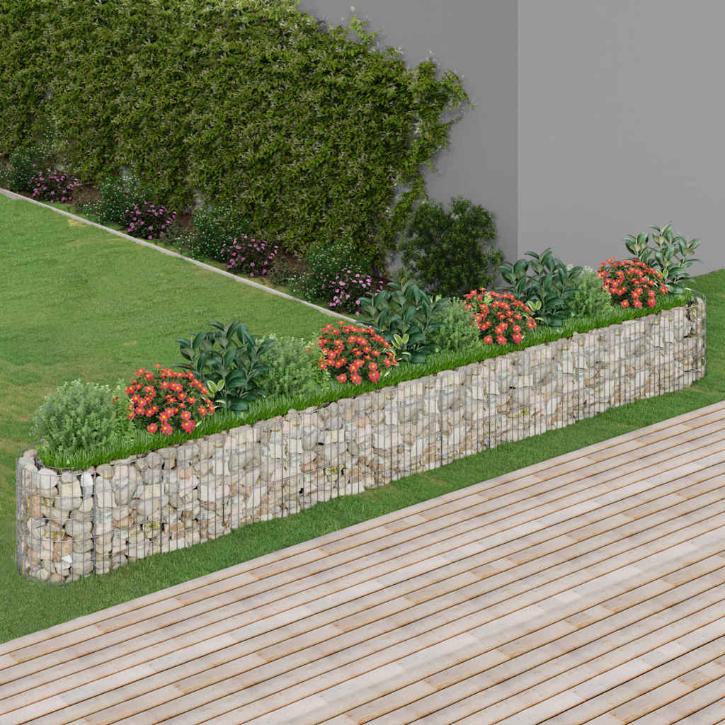 vidaXL Gabion Raised Bed Galvanised Iron 470x50x50 cm