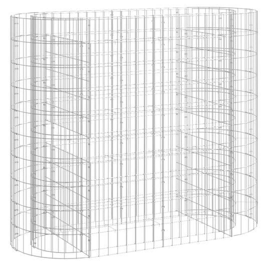 vidaXL Gabion Raised Bed Galvanised Iron 120x50x100 cm