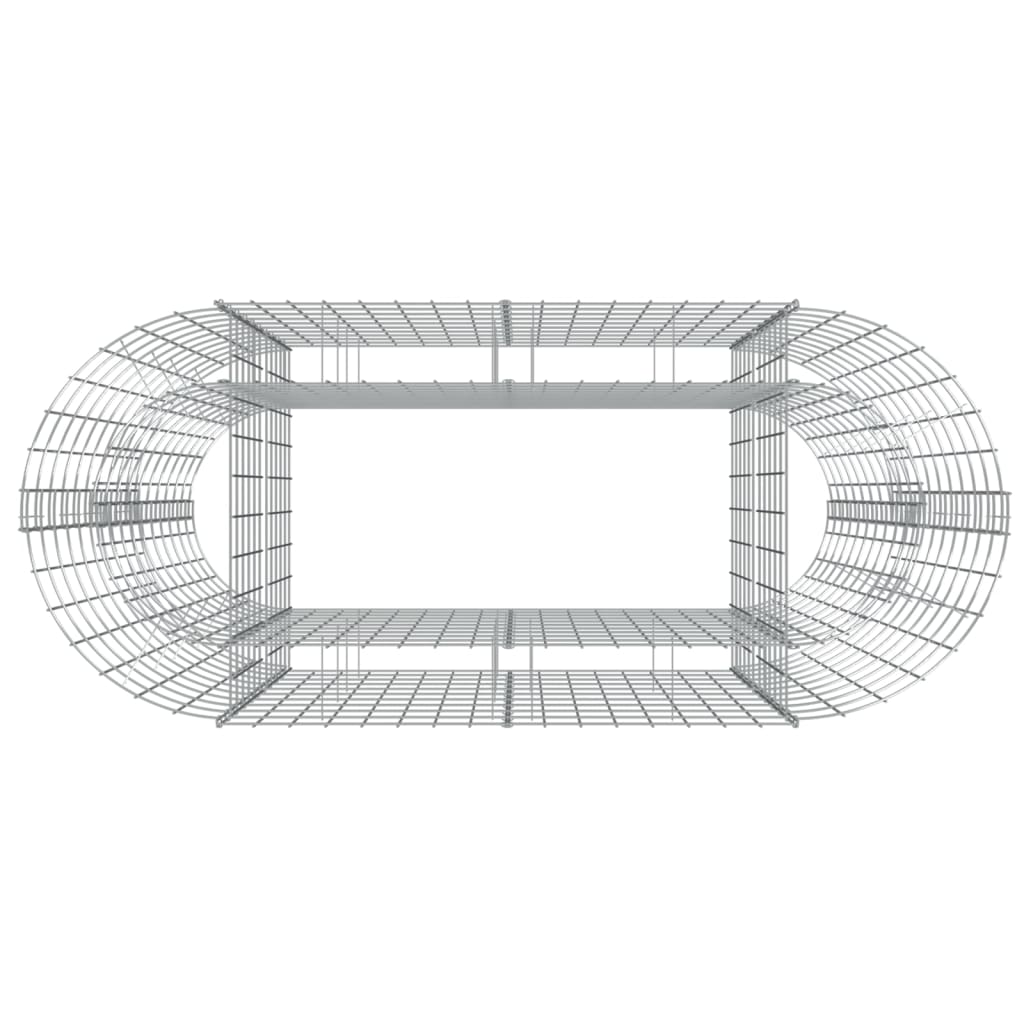 vidaXL Gabion Raised Bed Galvanised Iron 120x50x100 cm