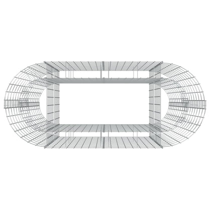 vidaXL Gabion Raised Bed Galvanised Iron 120x50x100 cm