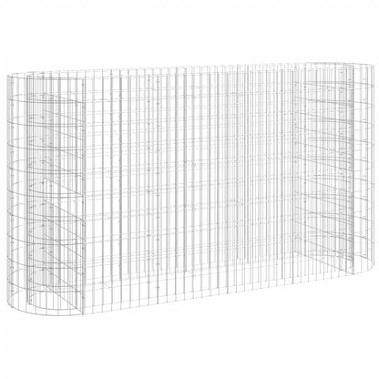 vidaXL Gabion Raised Bed Galvanised Iron 190x50x100 cm