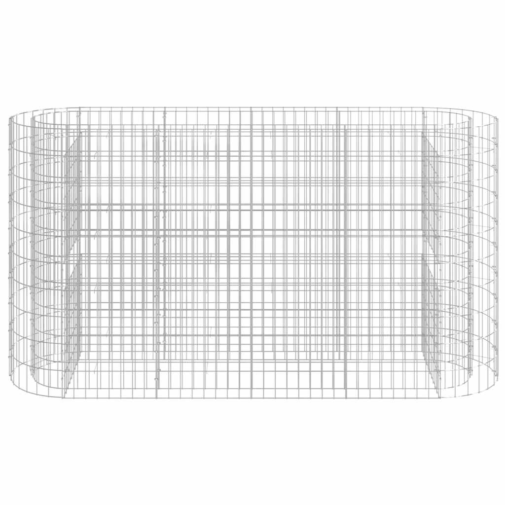 vidaXL Gabion Raised Bed Galvanised Iron 190x50x100 cm