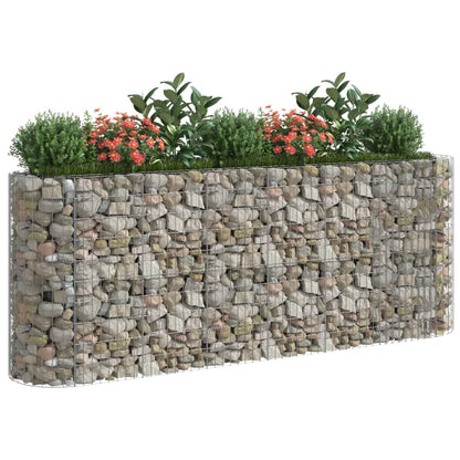 vidaXL Gabion Raised Bed Galvanised Iron 260x50x100 cm