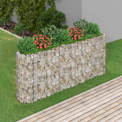 vidaXL Gabion Raised Bed Galvanised Iron 260x50x100 cm