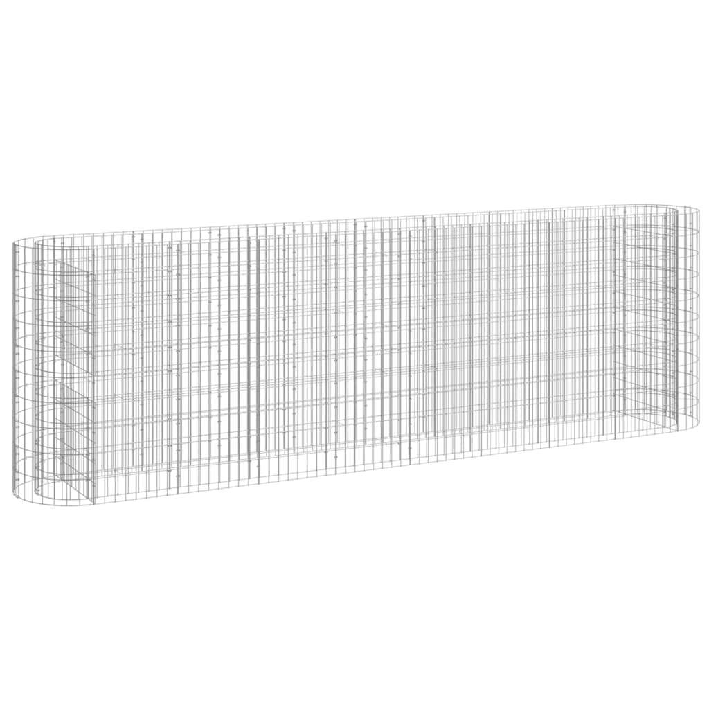 vidaXL Gabion Raised Bed Galvanised Iron 330x50x100 cm