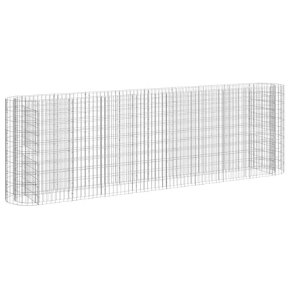 vidaXL Gabion Raised Bed Galvanised Iron 330x50x100 cm