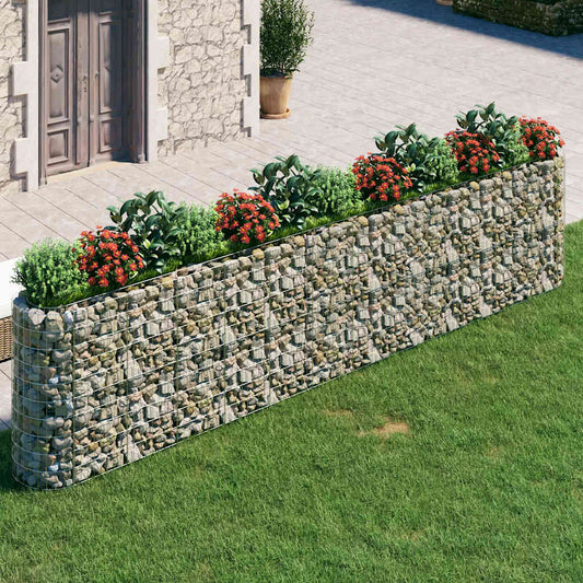 vidaXL Gabion Raised Bed Galvanised Iron 470x50x100 cm
