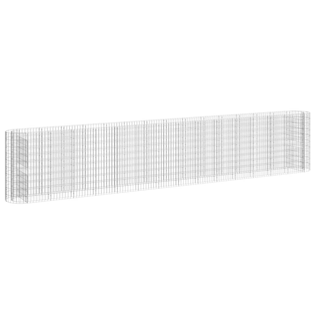 vidaXL Gabion Raised Bed Galvanised Iron 540x50x100 cm