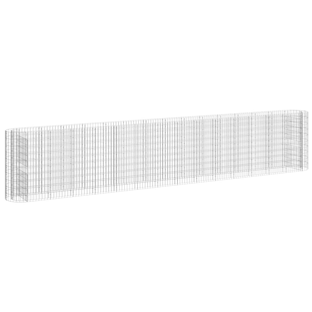 152038 vidaXL Gabion Raised Bed Galvanised Iron 540x50x100 cm