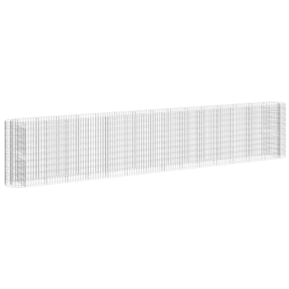 152038 vidaXL Gabion Raised Bed Galvanised Iron 540x50x100 cm
