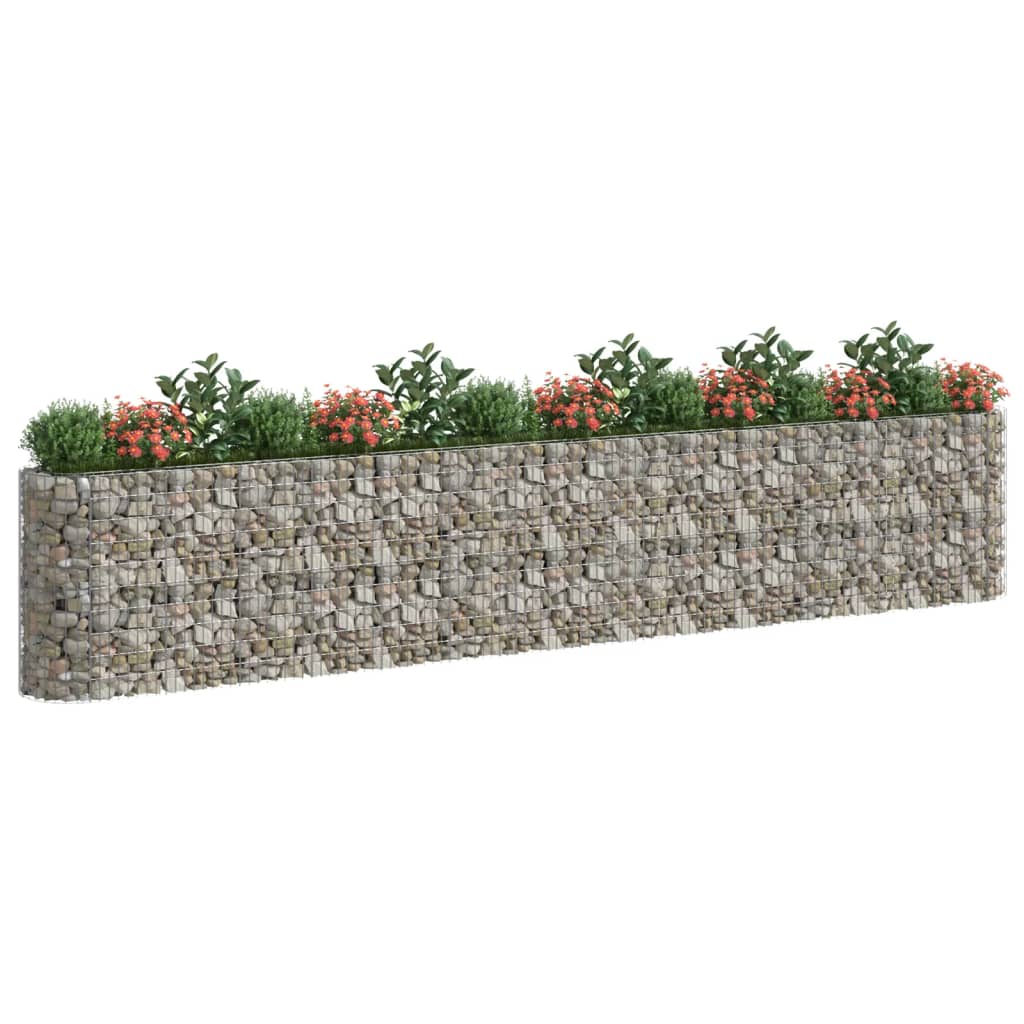 152038 vidaXL Gabion Raised Bed Galvanised Iron 540x50x100 cm