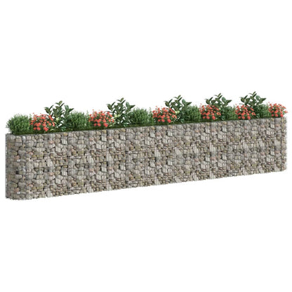 152038 vidaXL Gabion Raised Bed Galvanised Iron 540x50x100 cm