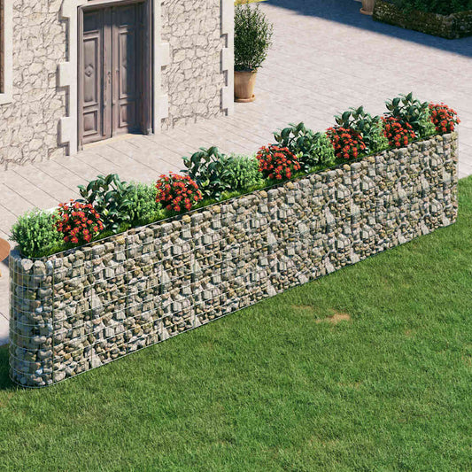 152038 vidaXL Gabion Raised Bed Galvanised Iron 540x50x100 cm