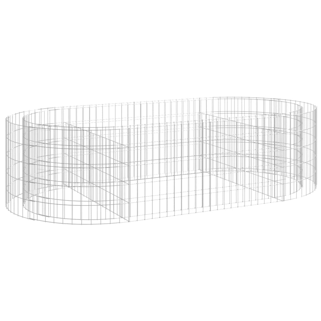 vidaXL Gabion Raised Bed Galvanised Iron 200x100x50 cm