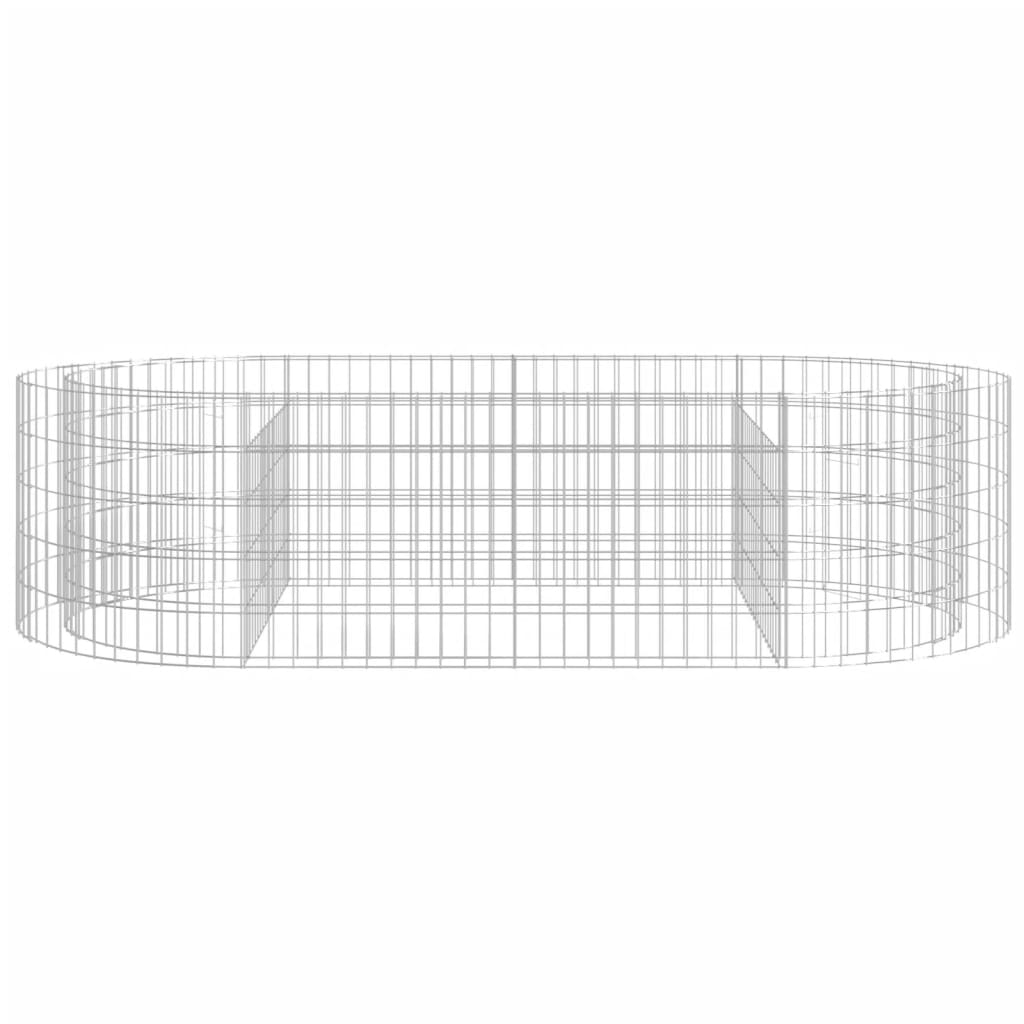 vidaXL Gabion Raised Bed Galvanised Iron 200x100x50 cm