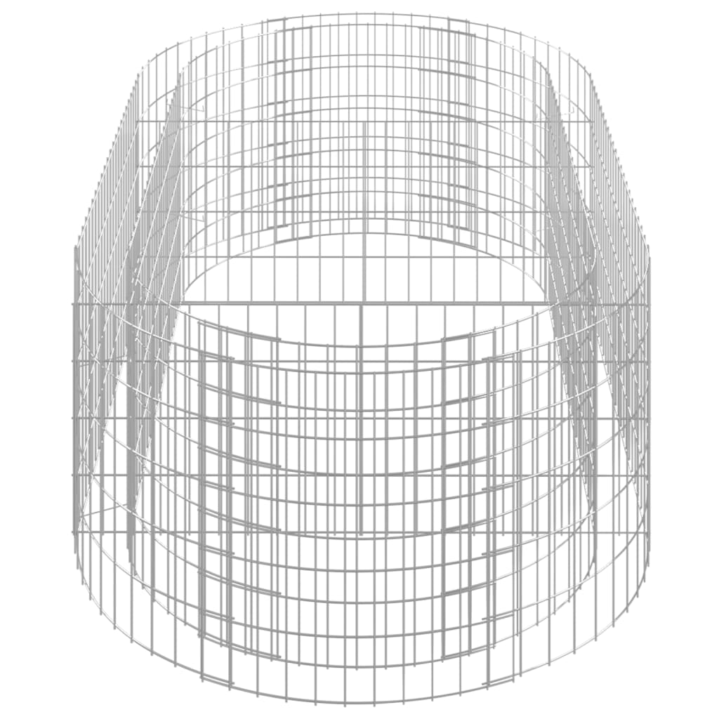 vidaXL Gabion Raised Bed Galvanised Iron 200x100x50 cm