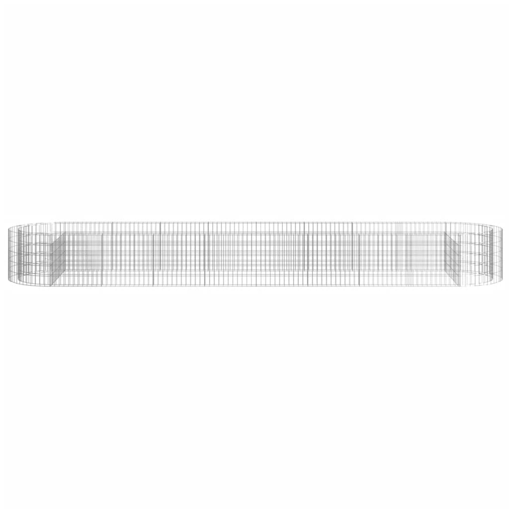 vidaXL Gabion Raised Bed Galvanised Iron 500x100x50 cm