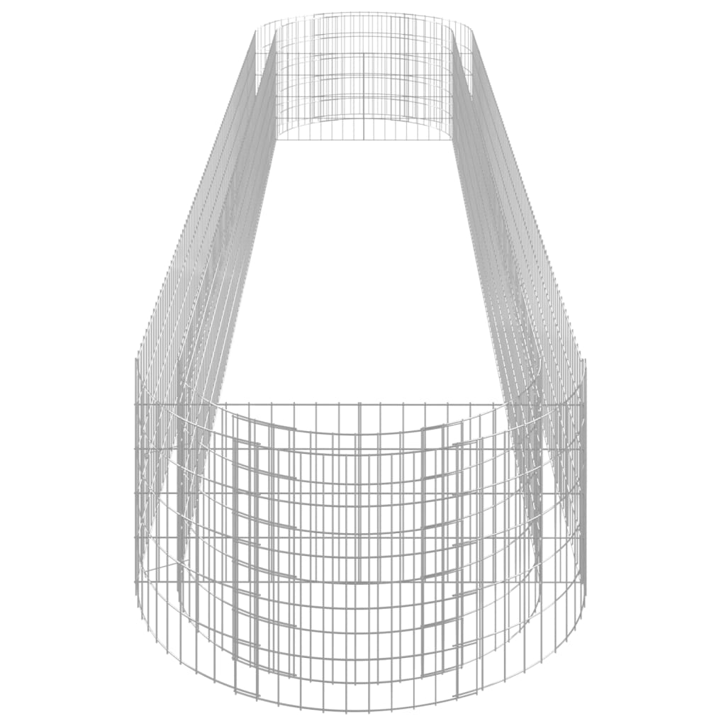 vidaXL Gabion Raised Bed Galvanised Iron 500x100x50 cm