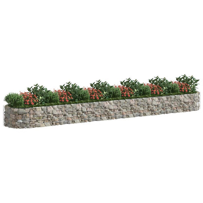 152044 vidaXL Gabion Raised Bed Galvanised Iron 600x100x50 cm