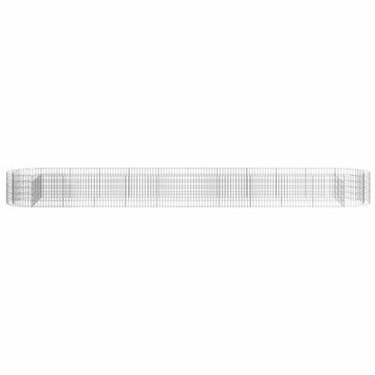 vidaXL Gabion Raised Bed Galvanised Iron 600x100x50 cm