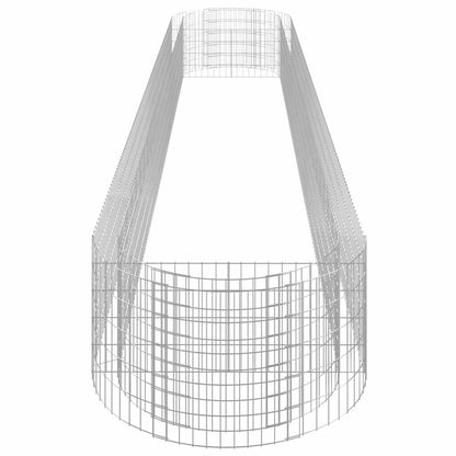 152044 vidaXL Gabion Raised Bed Galvanised Iron 600x100x50 cm
