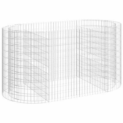 152045 vidaXL Gabion Raised Bed Galvanised Iron 200x100x100 cm