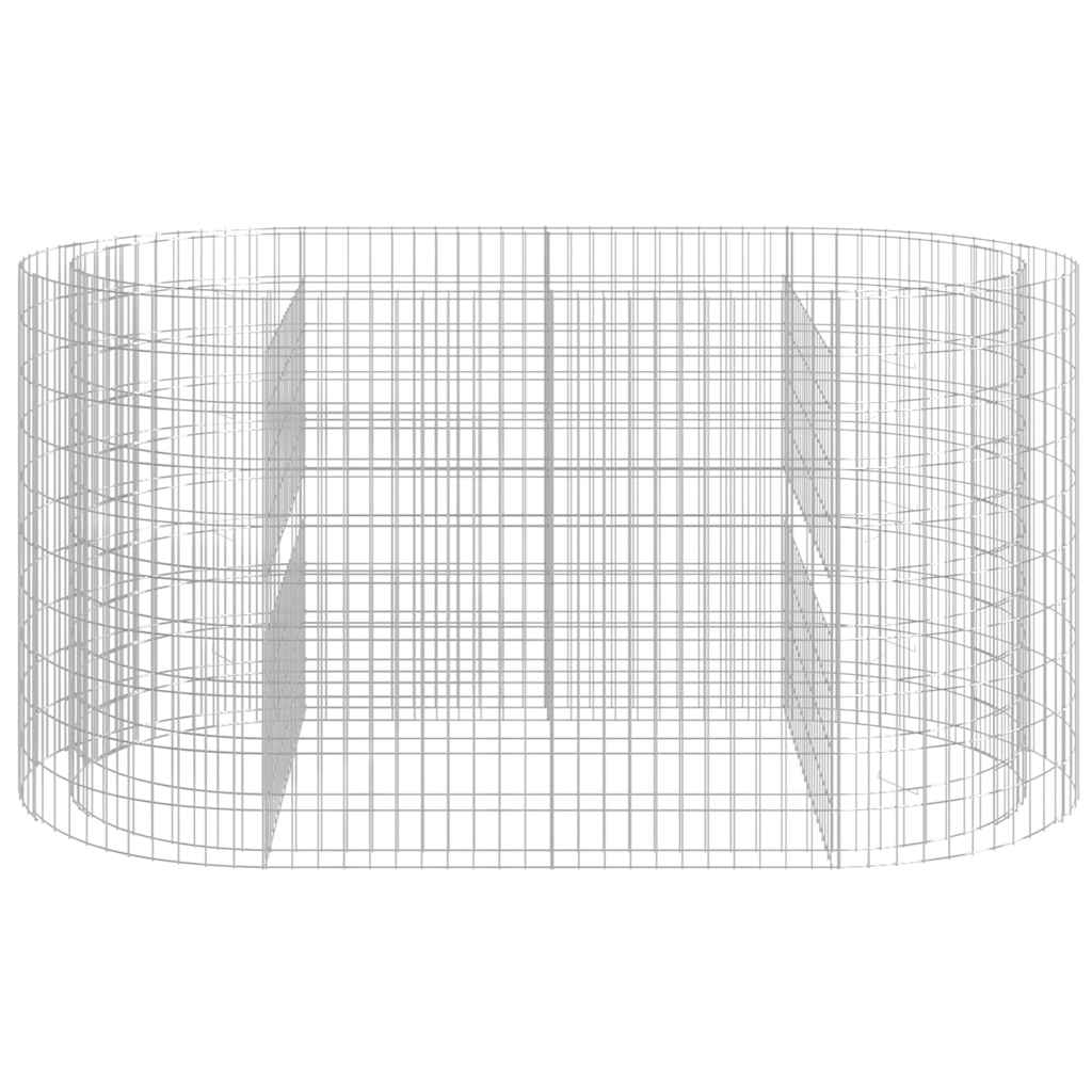 152045 vidaXL Gabion Raised Bed Galvanised Iron 200x100x100 cm
