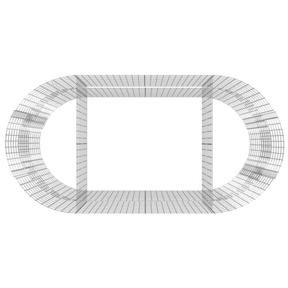 152045 vidaXL Gabion Raised Bed Galvanised Iron 200x100x100 cm