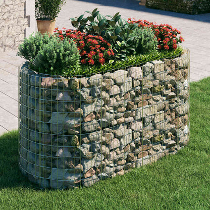 152045 vidaXL Gabion Raised Bed Galvanised Iron 200x100x100 cm