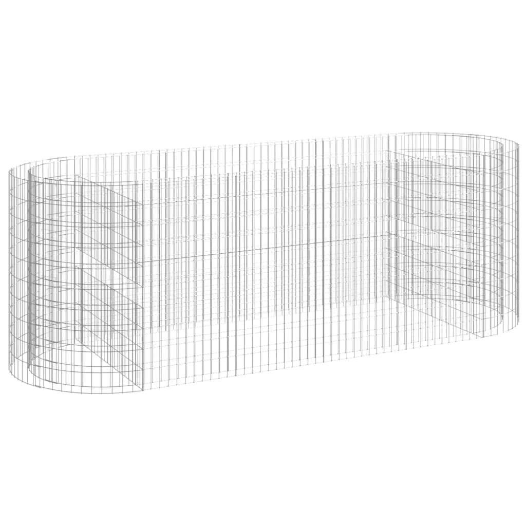 vidaXL Gabion Raised Bed Galvanised Iron 300x100x100 cm