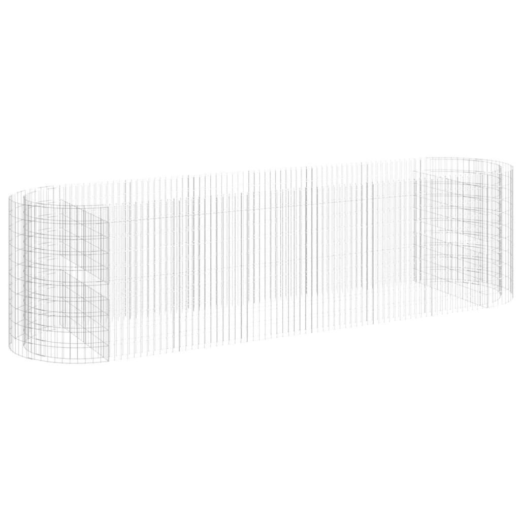 vidaXL Gabion Raised Bed Galvanised Iron 400x100x100 cm