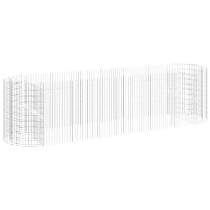 vidaXL Gabion Raised Bed Galvanised Iron 400x100x100 cm