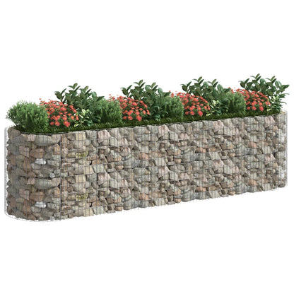 vidaXL Gabion Raised Bed Galvanised Iron 400x100x100 cm