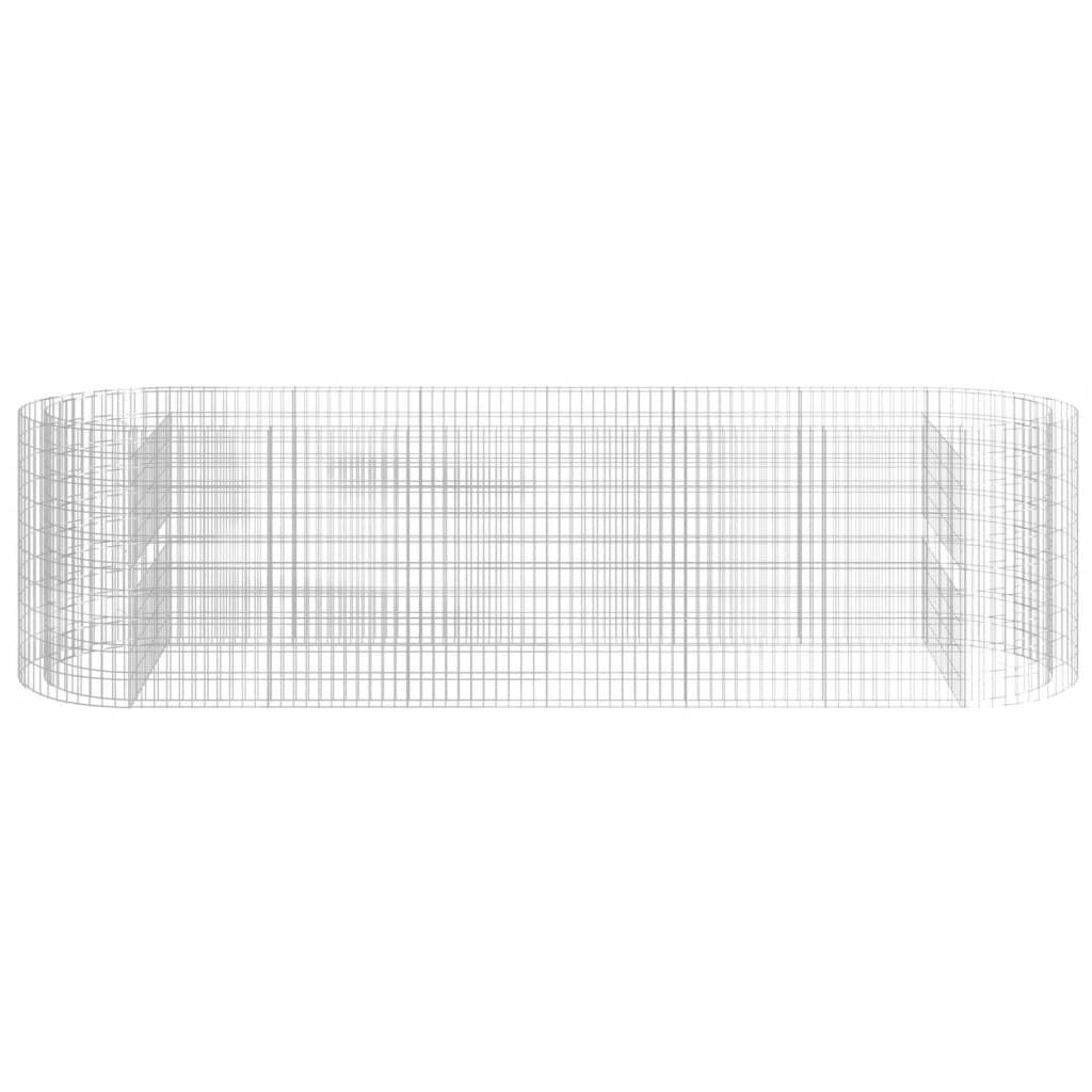 vidaXL Gabion Raised Bed Galvanised Iron 400x100x100 cm