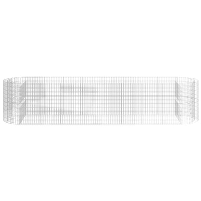 vidaXL Gabion Raised Bed Galvanised Iron 500x100x100 cm