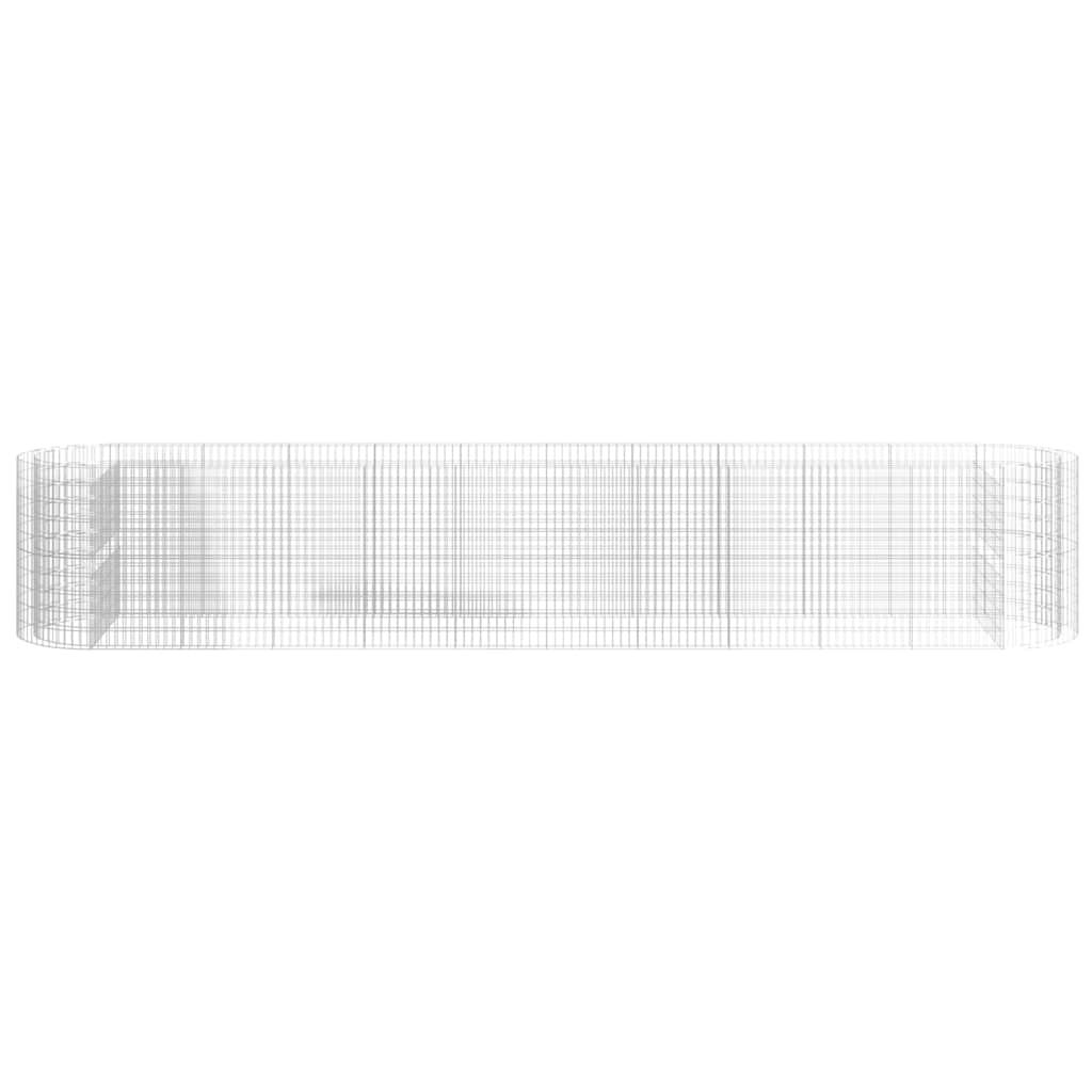 152049 vidaXL Gabion Raised Bed Galvanised Iron 600x100x100 cm