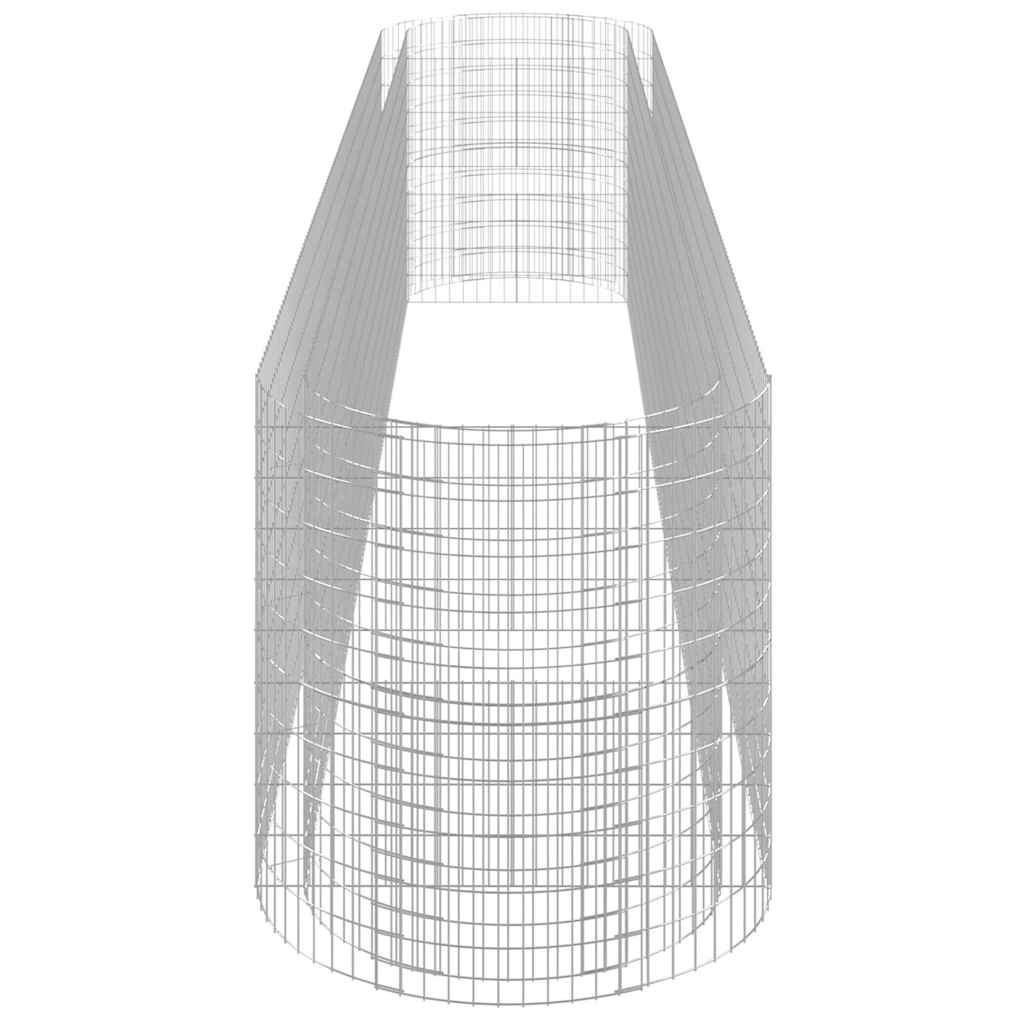 152049 vidaXL Gabion Raised Bed Galvanised Iron 600x100x100 cm