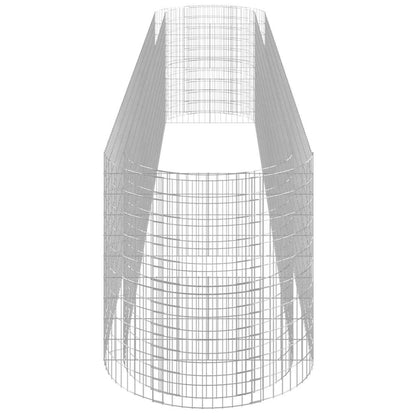 152049 vidaXL Gabion Raised Bed Galvanised Iron 600x100x100 cm