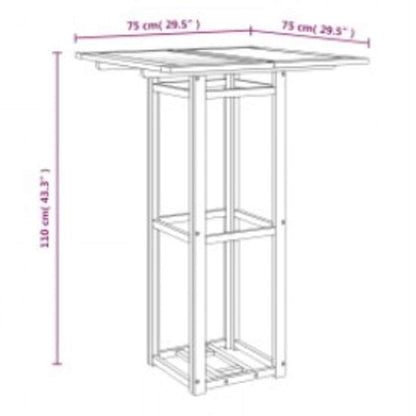 vidaXL Bistro Table 75x75x110 cm Solid Wood Acacia