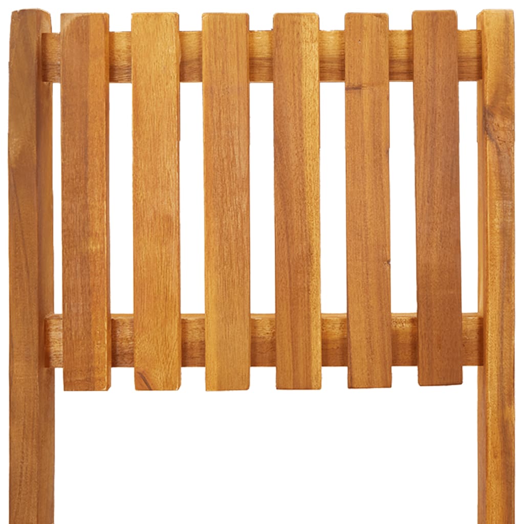 vidaXL Bar Stool | Set of 2 | Natural wood colour | Solid Acacia wood | Medium