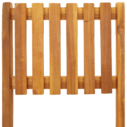 vidaXL Bar Stool | Set of 2 | Natural wood colour | Solid Acacia wood | Medium