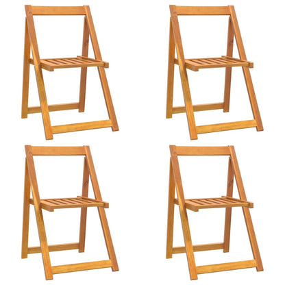 vidaXL Garden Chair | Set of 4 | Natural Wood | Solid Acacia Wood | Standard