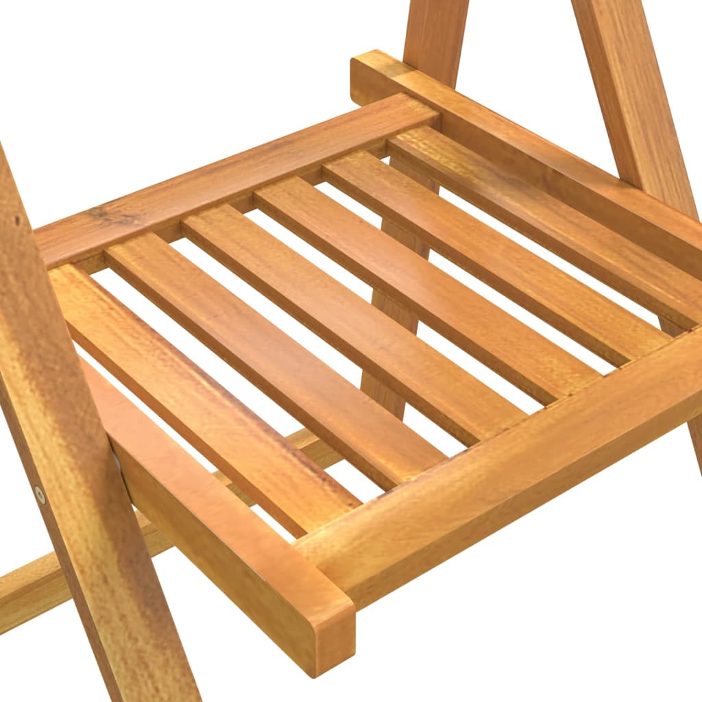 vidaXL Garden Chair | Set of 4 | Natural Wood | Solid Acacia Wood | Standard