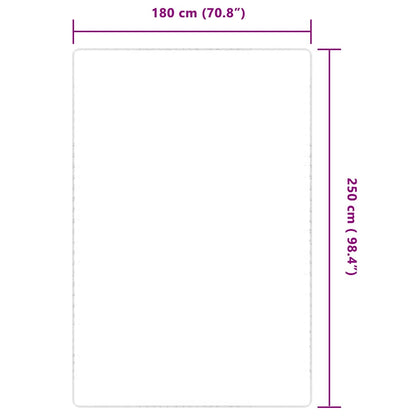 vidaXL Area Rug Jute with Latex Backing 180x250 cm