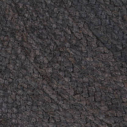 vidaXL Handmade Rug Jute Round 210 cm Dark Grey